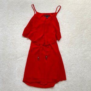 City Triangles Spaghetti Strap Red Open Back Dress